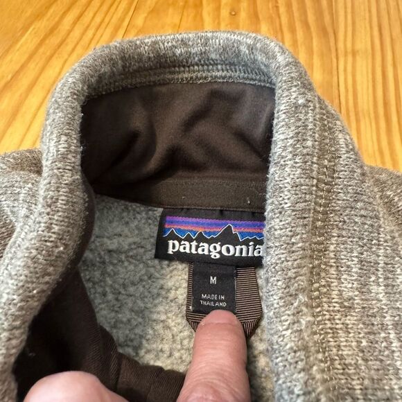 Patagonia Mens Gray Brown 1/4 Zip Better Sweater Fleece Jacket Size Medium 25522 - Picture 3 of 7